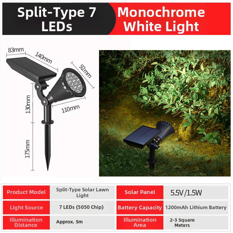 Saulės energijos kraštovaizdžio apšvietimas su išmaniuoju jungikliu, IP65 atsparus vandeniui, 6-10W, LED karoliukai iš aokeni