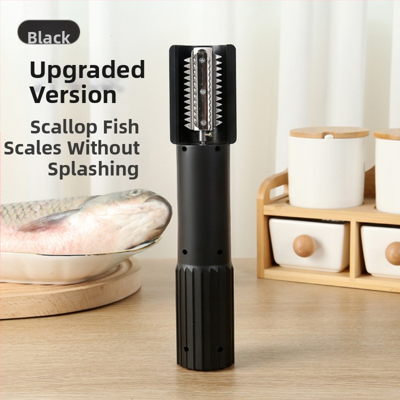 Elektrinis žuvų odelių šalinimo įrankis virtuvėje, automatinis, multifunkcinis, ABS + nerūdijantis plienas, 2023 išleidimas, logotipo spausdinimas galima