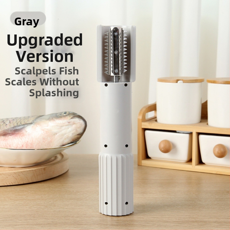 Elektrinis žuvų odelių šalinimo įrankis virtuvėje, automatinis, multifunkcinis, ABS + nerūdijantis plienas, 2023 išleidimas, logotipo spausdinimas galima