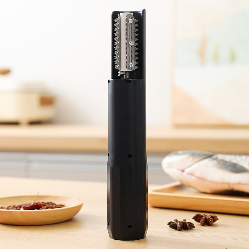 Elektrinis žuvų odelių šalinimo įrankis virtuvėje, automatinis, multifunkcinis, ABS + nerūdijantis plienas, 2023 išleidimas, logotipo spausdinimas galima