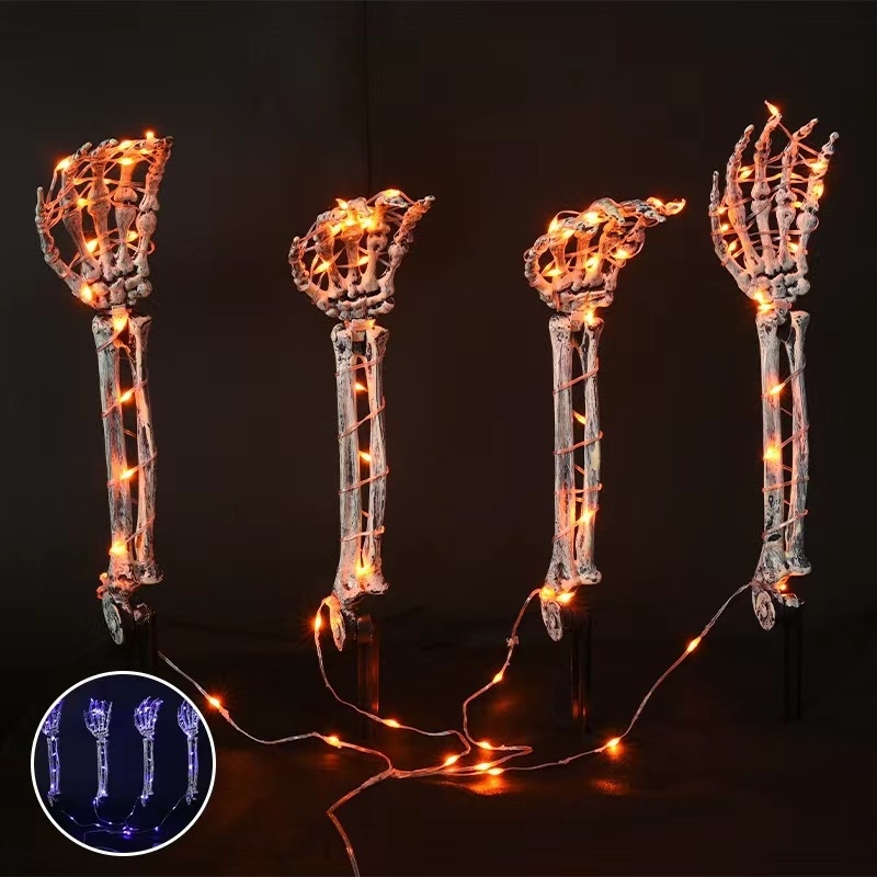 Halloween csontváz fej háromrészes dekoráció, E40 alap, IP66, 110000 lm, 220V, élettartam 10000 óra