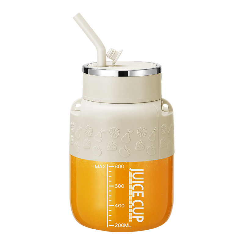 Nešiojamas sulčių spaudyklės puodelis, talpa 401–600 ml, galia 150 W, greitis 15001–18000 rpm, daugiau nei penki peiliai, įmontuota baterija