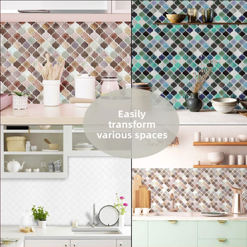 3D κρυστάλλινο αυτοκόλλητο τοίχου – PET+PU κόλλα, αυτοκόλλητο, ανθεκτικό σε λιπαρούς λεκέδες και υγρασία, 1 τεμάχιο, μοντέρνο διακοσμητικό για κουζίνα, μπάνιο και σαλόνι