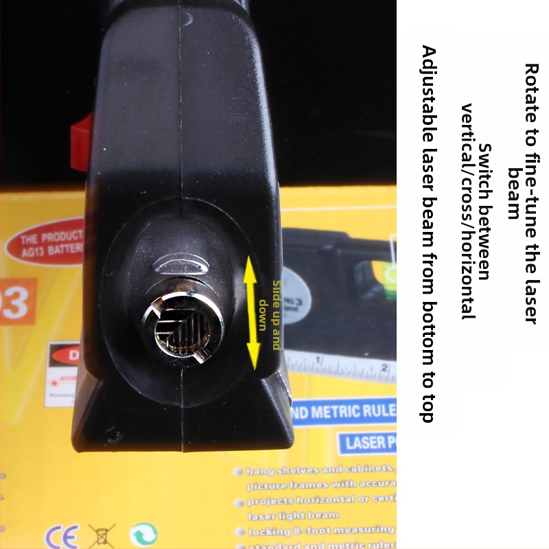 Лазерен нивелир с инфрачервена прецизност, силно магнитно задържане, за домашна употреба, хоризонтален нивелир