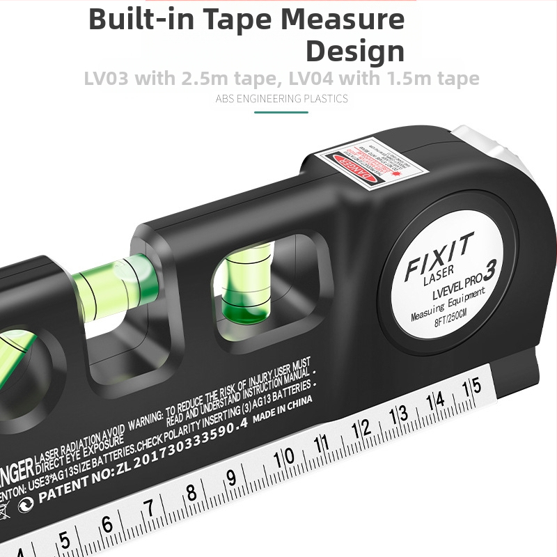Лазерен нивелир с инфрачервена прецизност, силно магнитно задържане, за домашна употреба, хоризонтален нивелир