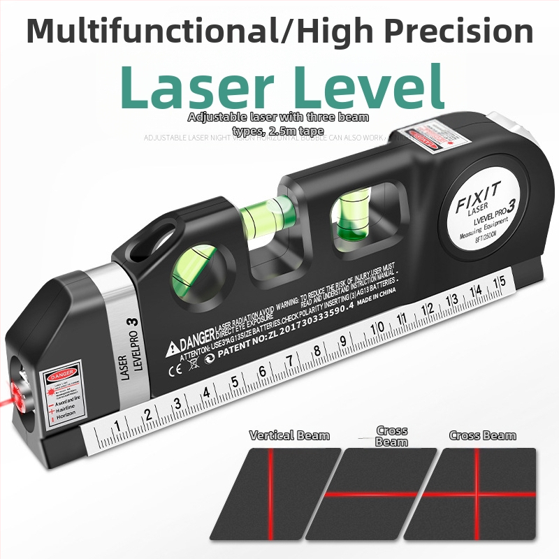 Лазерен нивелир с инфрачервена прецизност, силно магнитно задържане, за домашна употреба, хоризонтален нивелир
