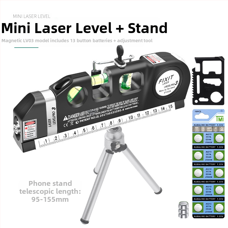 Лазерен нивелир с инфрачервена прецизност, силно магнитно задържане, за домашна употреба, хоризонтален нивелир