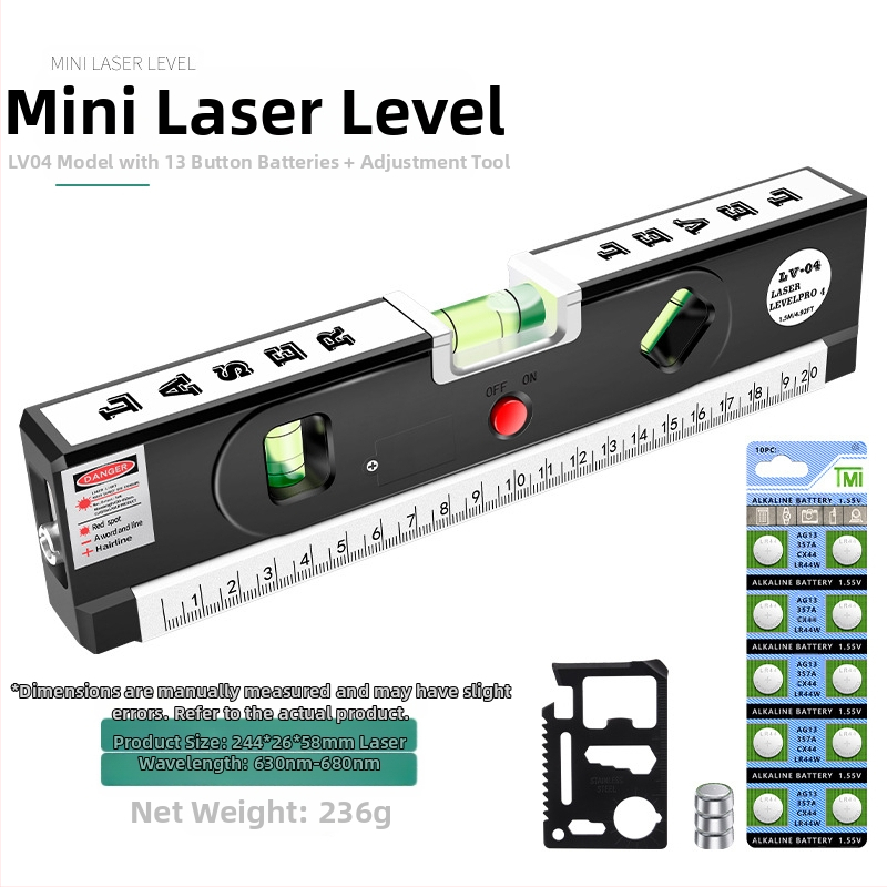 Лазерен нивелир с инфрачервена прецизност, силно магнитно задържане, за домашна употреба, хоризонтален нивелир