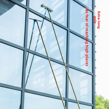 Shijie Namų naudojimui skirtas stiklo valymo įrankis su išplėtimu teleskopine lazda, vienpusiai valymas, nerūdijantis plienas, rankinis