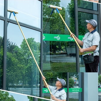 Shijie Namų naudojimui skirtas stiklo valymo įrankis su išplėtimu teleskopine lazda, vienpusiai valymas, nerūdijantis plienas, rankinis