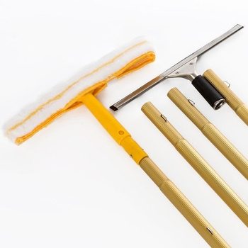 Shijie Namų naudojimui skirtas stiklo valymo įrankis su išplėtimu teleskopine lazda, vienpusiai valymas, nerūdijantis plienas, rankinis