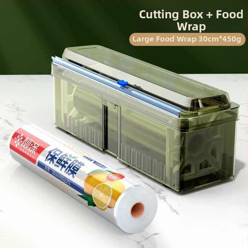 Plastinės plėvelės pjaustytuvas namų naudojimui, didelė ritė, virtuvė, maisto kokybės, atsparus aukštoms temperatūroms, PE medžiaga, 1 vnt