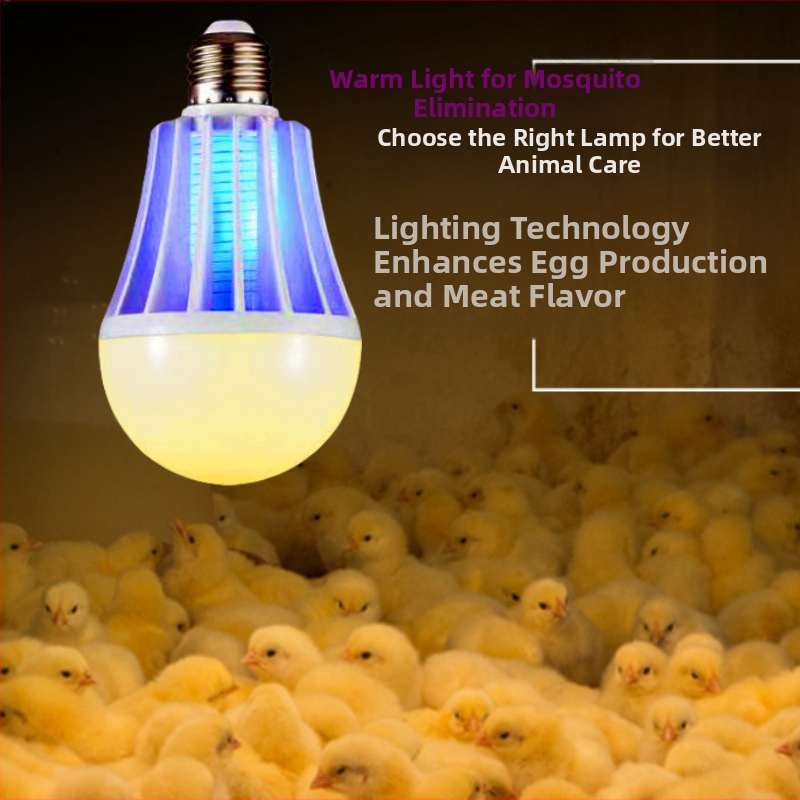 LED uodų naikinimo lemputė vištų ūkyje – LED šaltinis, katvė 41-60㎡ aprėptis, naikinimo metodas: šviesos bangos + elektrinis šokas, ABS korpusas, nikeliu-zinko-geležies tinklas