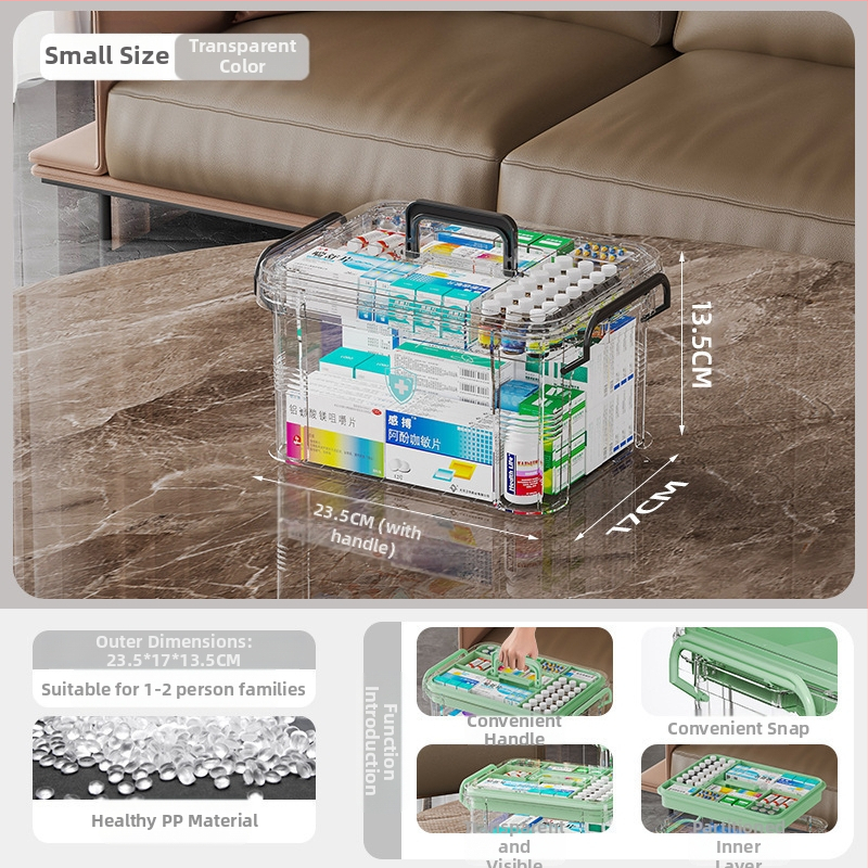 Κιβώτιο φαρμάκων οικιακής χρήσης, μεγάλη χωρητικότητα με διαχωρισμένες θήκες; πλαστικό, φορητό, μοντέλο 8099, δυνατότητα εκτύπωσης λογότυπου, 2 θήκες