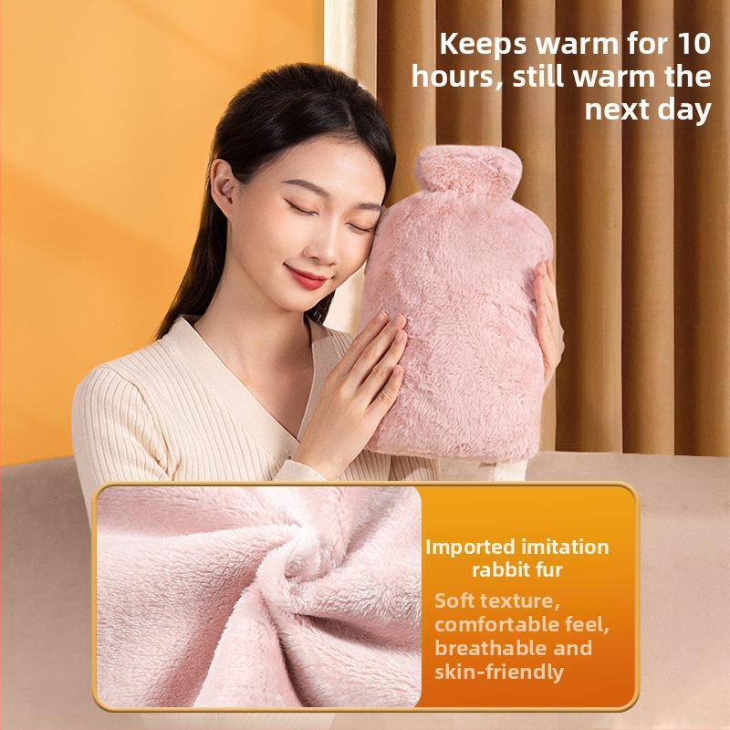 Гореща водна бутилка с PVC висока плътност, нагряване чрез напълване с вода, мултифункционална за ръце и корем, топло/студено използване, модерен стил