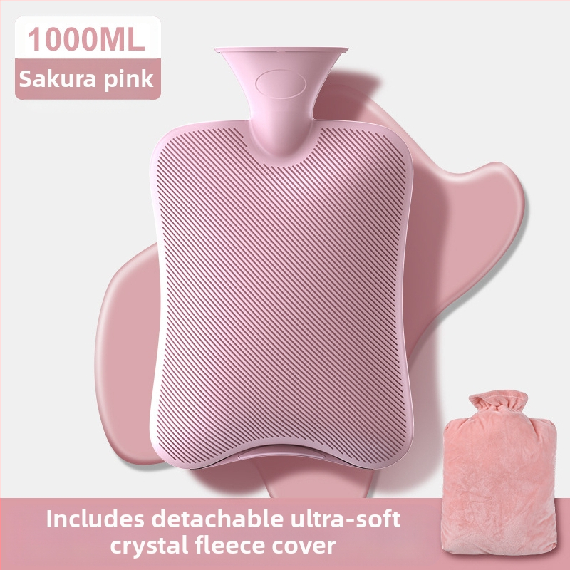 Karšto vandens buteliukas su didelio tankio PVC, šildymas pripildant vandeniu, daugiafunkcinis rankoms ir pilvo sričiai, karštas/šaltas naudojimas, šiuolaikiškas paprastas stilius