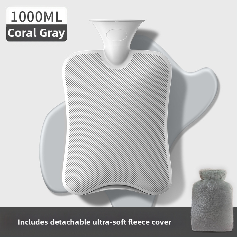 Karšto vandens buteliukas su didelio tankio PVC, šildymas pripildant vandeniu, daugiafunkcinis rankoms ir pilvo sričiai, karštas/šaltas naudojimas, šiuolaikiškas paprastas stilius