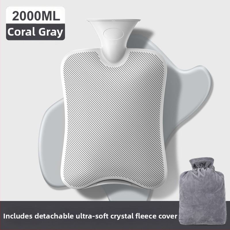 Karšto vandens buteliukas su didelio tankio PVC, šildymas pripildant vandeniu, daugiafunkcinis rankoms ir pilvo sričiai, karštas/šaltas naudojimas, šiuolaikiškas paprastas stilius