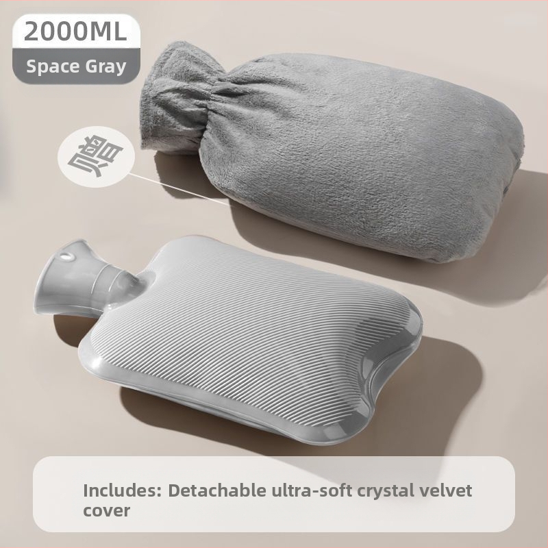 Karšto vandens buteliukas su didelio tankio PVC, šildymas pripildant vandeniu, daugiafunkcinis rankoms ir pilvo sričiai, karštas/šaltas naudojimas, šiuolaikiškas paprastas stilius