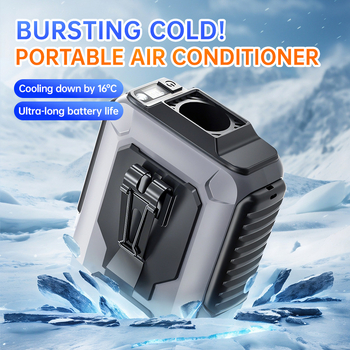 Μίνι ανεμιστήρας ζώνης με USB, ενσωματωμένη μπαταρία 4000–6000 mAh, 6+ λεπίδες, brushless κινητήρας, θόρυβος 50–60 dB, φακός και Power Bank λειτουργία