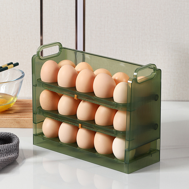 Kiaušinių laikiklis šaldytuvo durelėms – nešiojamas sandėliavimas, PET+PP, šiuolaikinis minimalistinis stilius