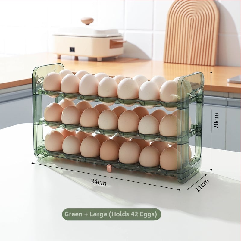 Kiaušinių laikiklis šaldytuvo durelėms – nešiojamas sandėliavimas, PET+PP, šiuolaikinis minimalistinis stilius