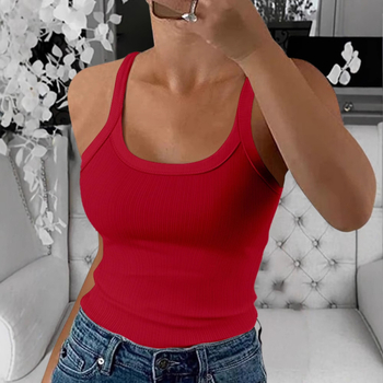 Γυναικείο κορμάκι με λεπτές τιράντες, ραβδωτό ύφασμα, χαμηλό στρογγυλό ντεκολτέ, εφαρμοστό σχέδιο, πολυεστέρας 95%+