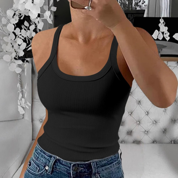 Γυναικείο κορμάκι με λεπτές τιράντες, ραβδωτό ύφασμα, χαμηλό στρογγυλό ντεκολτέ, εφαρμοστό σχέδιο, πολυεστέρας 95%+