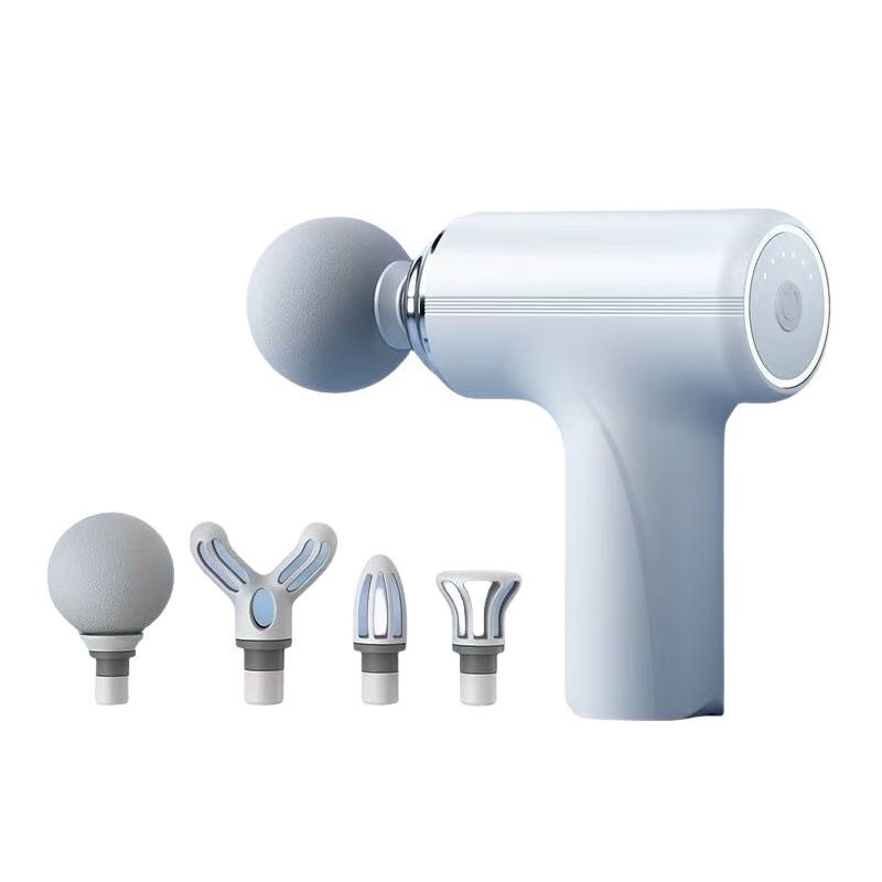 Mini nešiojamas raumenų masažuoklis su 4 masažo galvutėmis, kelių lygių reguliavimas, automatinis išjungimas ir triukšmas mažiau nei 36 dB