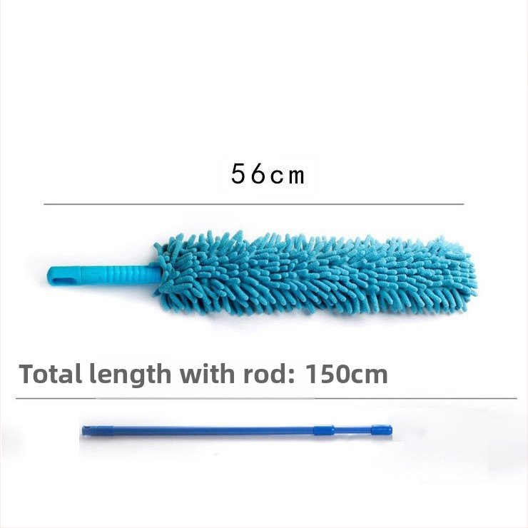 Dust Duster iš chenille, lankstus, teleskopinis, plokščia galva