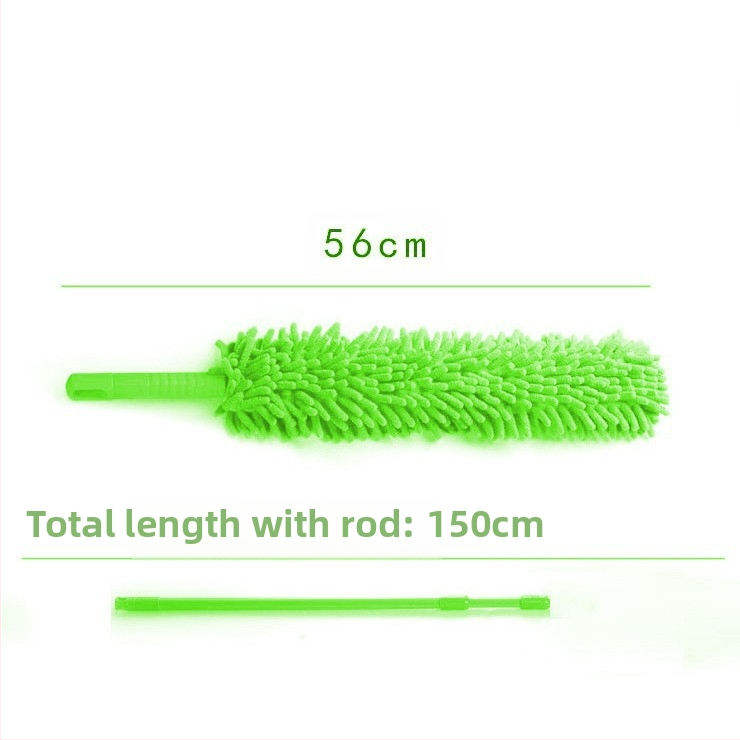 Dust Duster iš chenille, lankstus, teleskopinis, plokščia galva