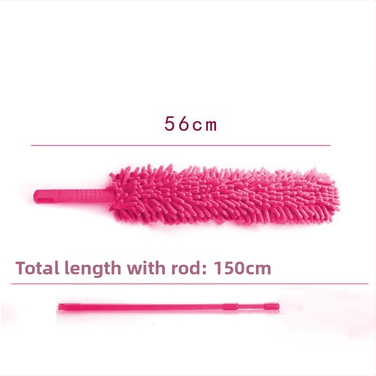 Dust Duster iš chenille, lankstus, teleskopinis, plokščia galva