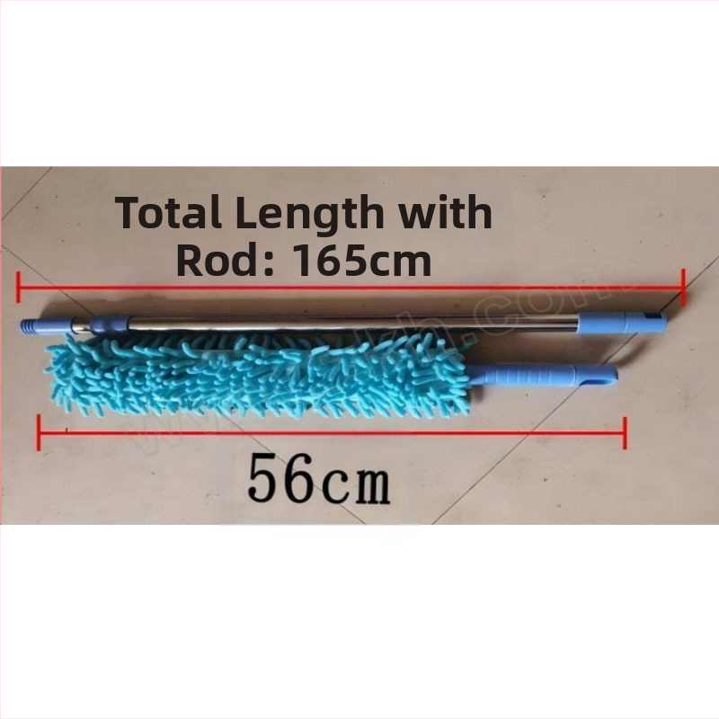 Dust Duster iš chenille, lankstus, teleskopinis, plokščia galva