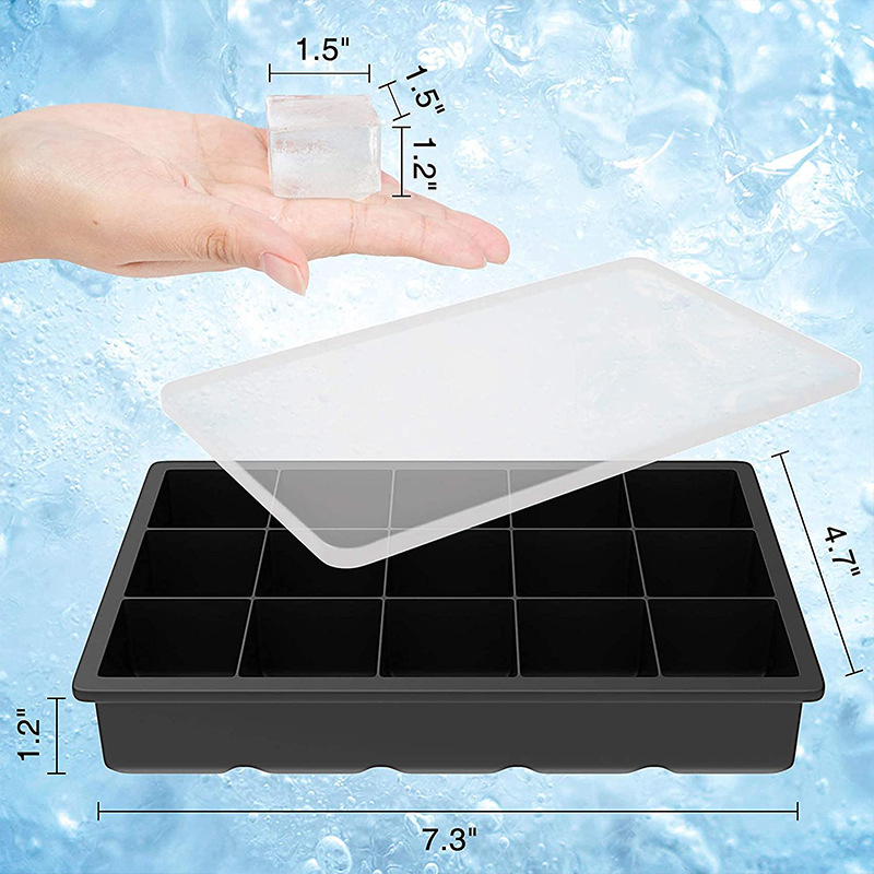 Si Fang Xing Szilikon Jégkészlet – FDA‑minősítés, 37‑cellás méhsejt szerkezetű jégkészlet, gyors fagyás és könnyű kioldás