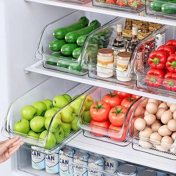 Кутия за съхранение в хладилник, хранителна пластмаса, запазва свежест, уплътнява, модерен минималистичен дизайн