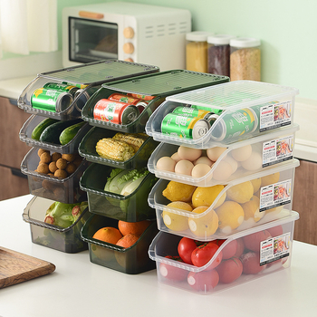 Кутия за съхранение в хладилник, хранителна пластмаса, запазва свежест, уплътнява, модерен минималистичен дизайн