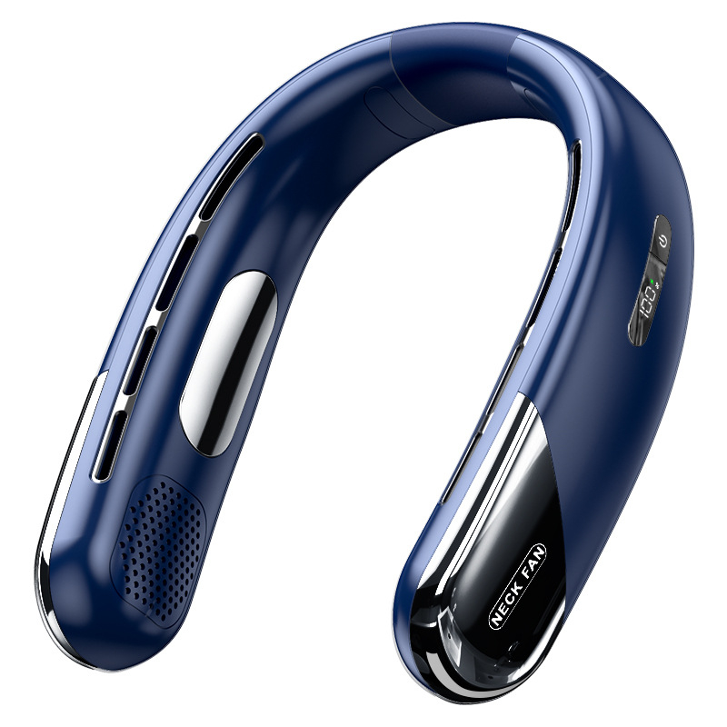 Be lapelių kaklo ventiliatorius | (Įmontuota 2000–4000 mAh baterija; USB įkrovimas; Brushless variklis; Be lapelių dizainas; 5 greičiai)