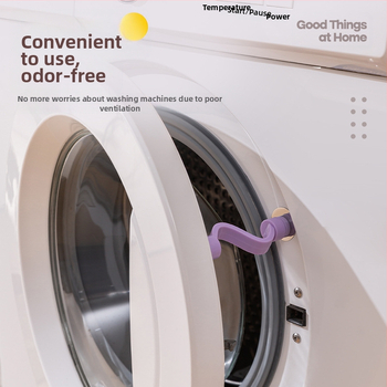 Skalbimo mašinos durų užraktas su magnetine fiksacija, ventiliacija prieš pelėsius ir kvapus – be montavimo, plastikinė medžiaga (80% naujo plastiko)