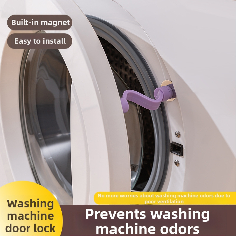 Пералня врата: магнитна закопчалка за фиксация, вентилация против мухъл и миризма – без монтаж, пластмасов материал (80% нов пластмасов)