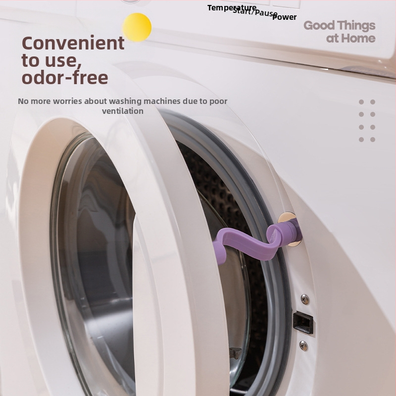 Пералня врата: магнитна закопчалка за фиксация, вентилация против мухъл и миризма – без монтаж, пластмасов материал (80% нов пластмасов)