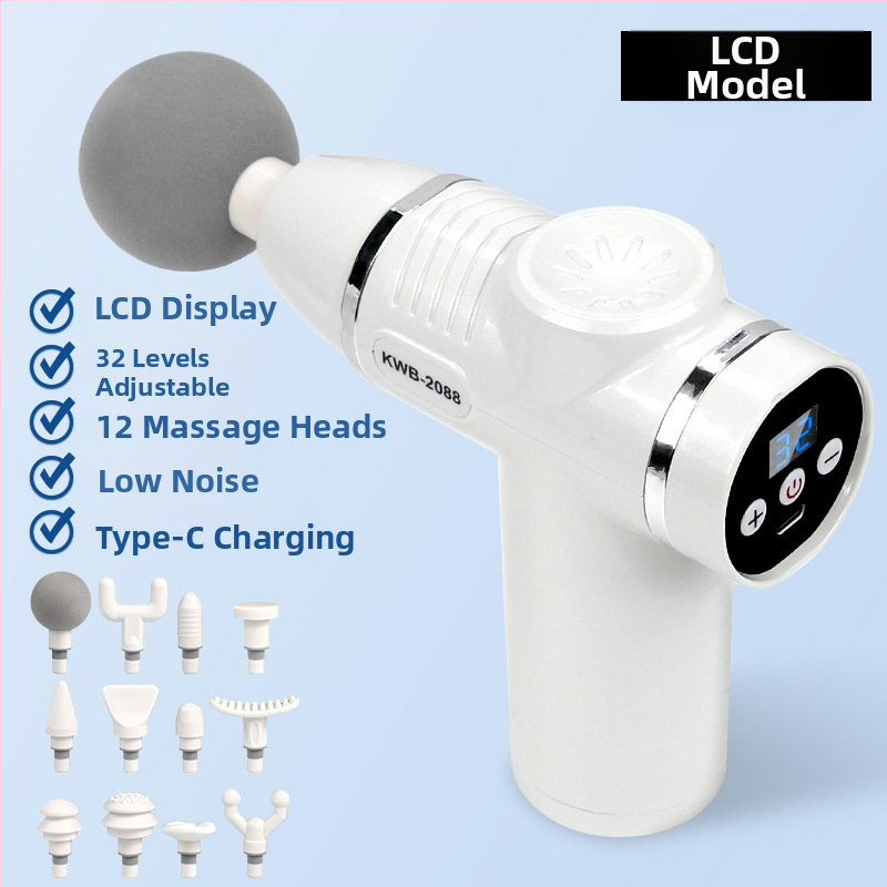 12 galvu masažo įrenginys su LCD, 32 greičiai, įkraunama baterija 800-1000 mAh, tylus