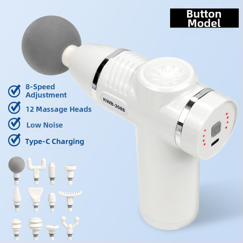 12 galvu masažo įrenginys su LCD, 32 greičiai, įkraunama baterija 800-1000 mAh, tylus