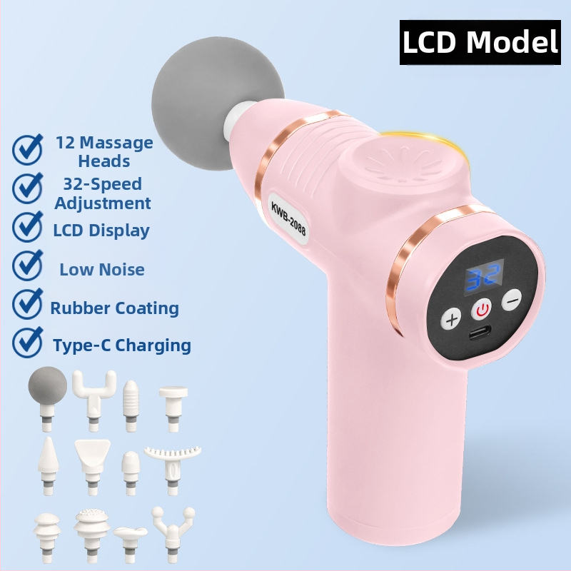 12 galvu masažo įrenginys su LCD, 32 greičiai, įkraunama baterija 800-1000 mAh, tylus