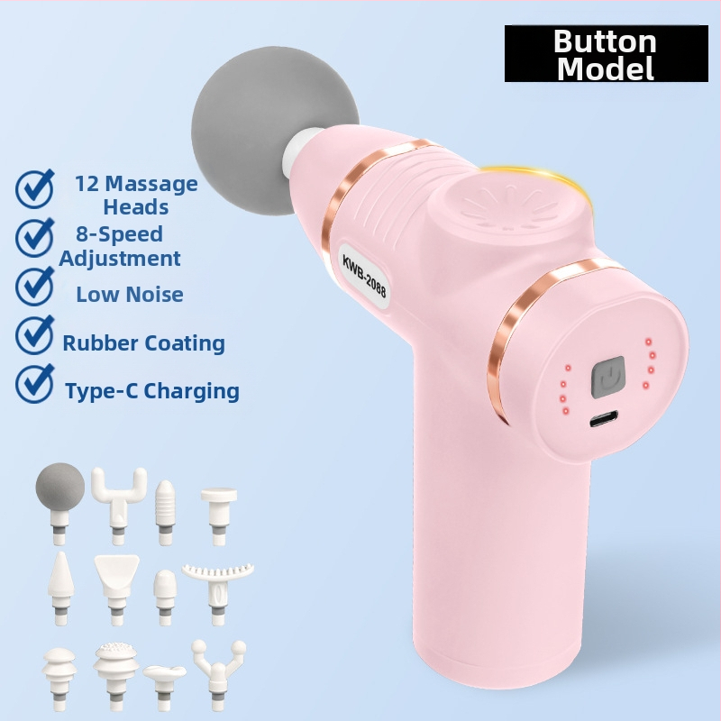 12 galvu masažo įrenginys su LCD, 32 greičiai, įkraunama baterija 800-1000 mAh, tylus