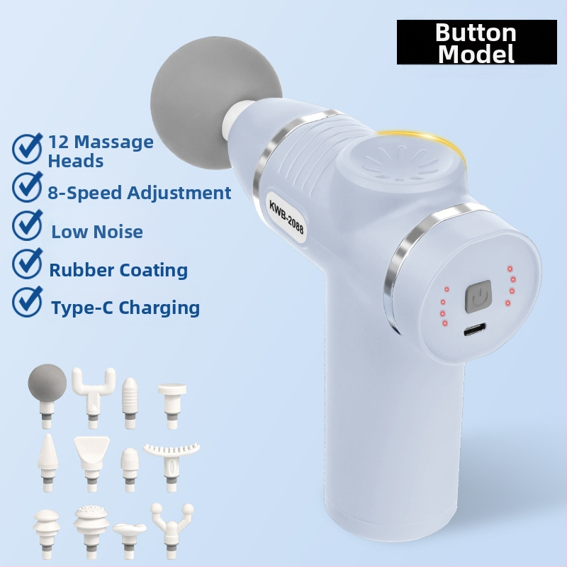 12 galvu masažo įrenginys su LCD, 32 greičiai, įkraunama baterija 800-1000 mAh, tylus