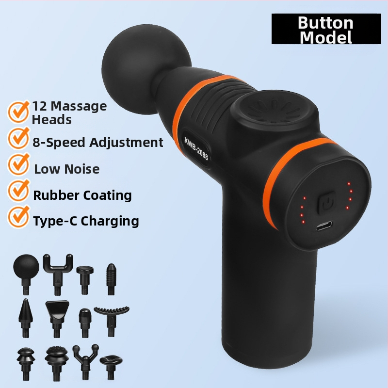 12 galvu masažo įrenginys su LCD, 32 greičiai, įkraunama baterija 800-1000 mAh, tylus