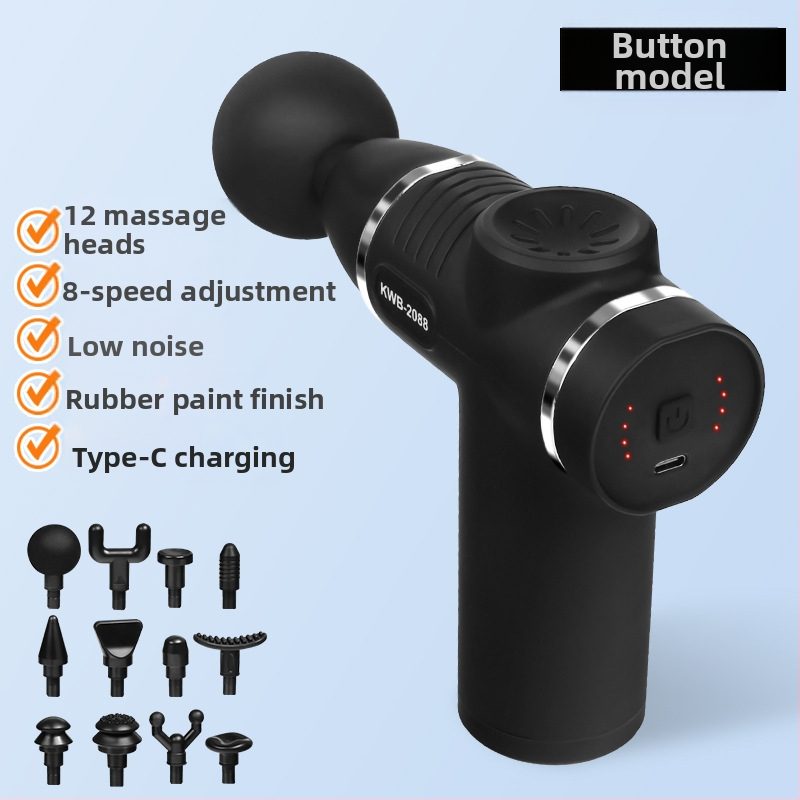 12 galvu masažo įrenginys su LCD, 32 greičiai, įkraunama baterija 800-1000 mAh, tylus