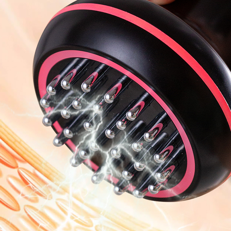 Elektrinė meridijaninė šepetėlis ir pilvo masažuoklis su 20 greičiais, šviesos terapija ir karštasis kompresas – namų naudojimui (20 greičių; šviesos terapija; karštasis kompresas)