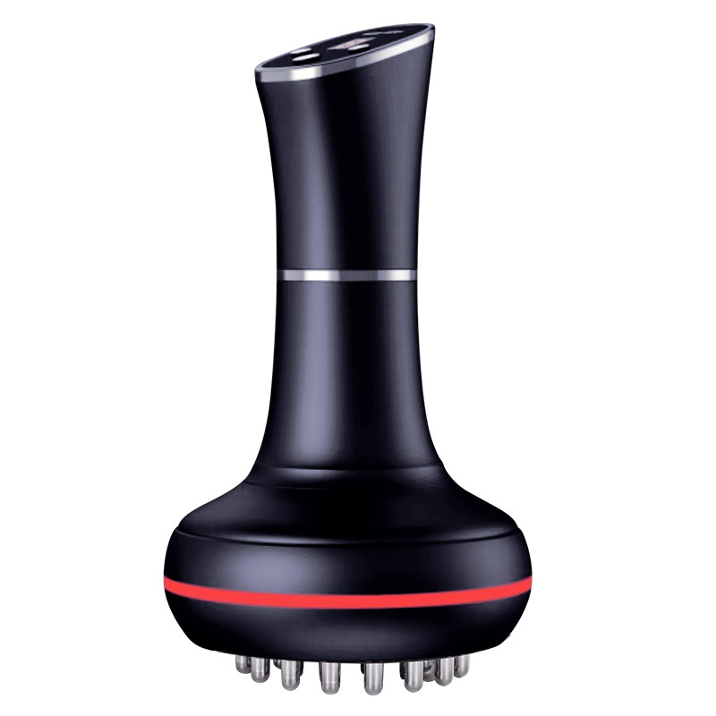 Elektrinė meridijaninė šepetėlis ir pilvo masažuoklis su 20 greičiais, šviesos terapija ir karštasis kompresas – namų naudojimui (20 greičių; šviesos terapija; karštasis kompresas)