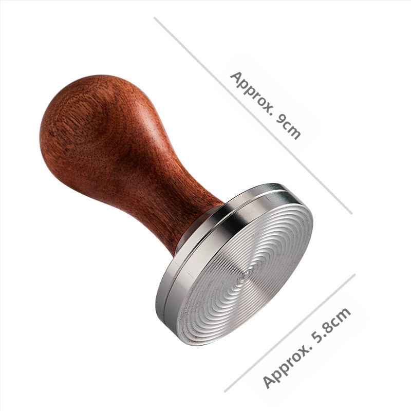 Kavos tamperis iš nerūdijančio plieno su plokščiu dugnu ir srieginiu užpildymu, 300 g, modernus minimalistinis stilius, dėžutės pakuotė